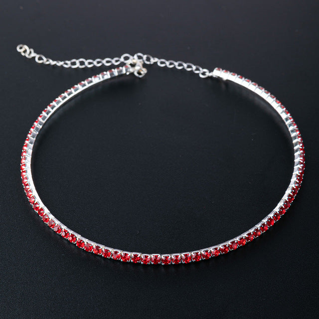 Rhinestone Choker Necklaces Torques Collar