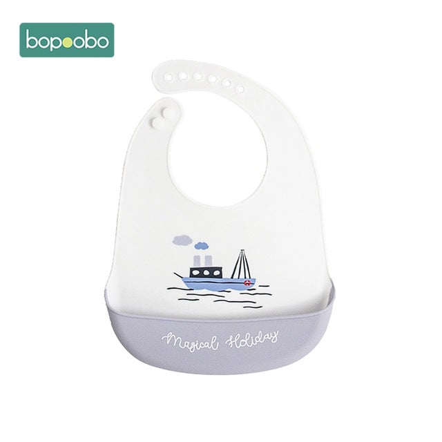 Bopoobo Baby Bib Adjustable Animal Picture Waterproof