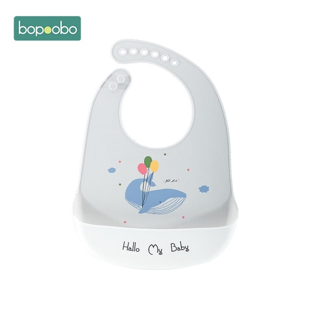 Bopoobo Baby Bib Adjustable Animal Picture Waterproof