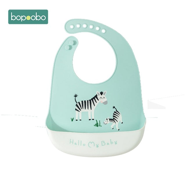 Bopoobo Baby Bib Adjustable Animal Picture Waterproof