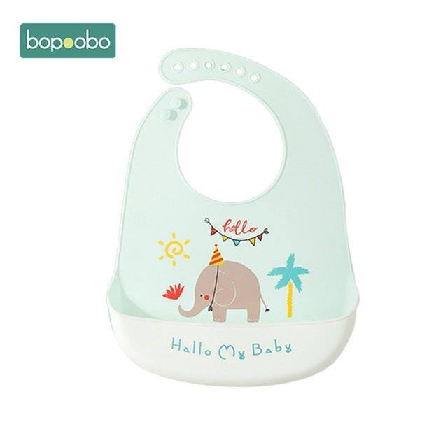 Bopoobo Baby Bib Adjustable Animal Picture Waterproof