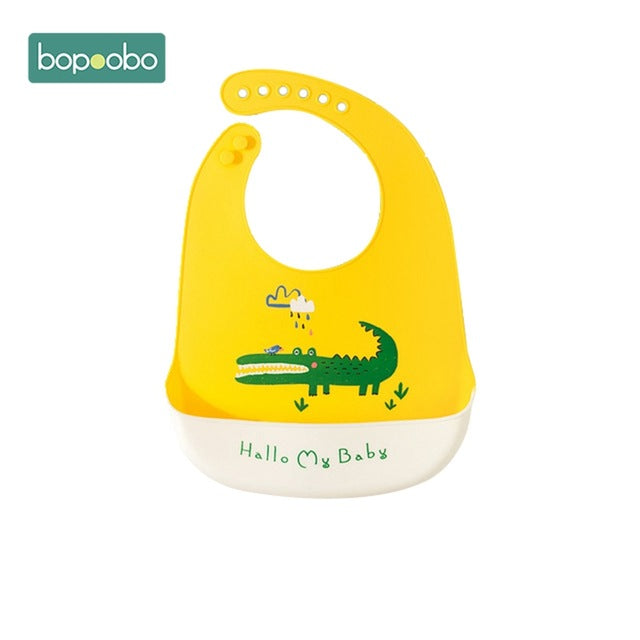 Bopoobo Baby Bib Adjustable Animal Picture Waterproof