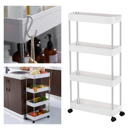 Trolley kitchen rack with wheel