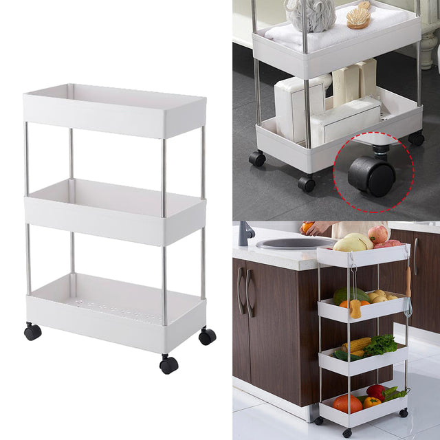 Trolley kitchen rack with wheel