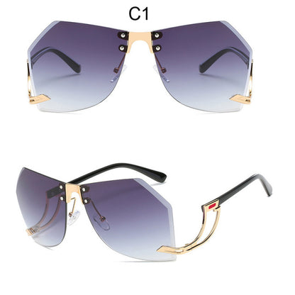 Irregular Rimless Sunglasses