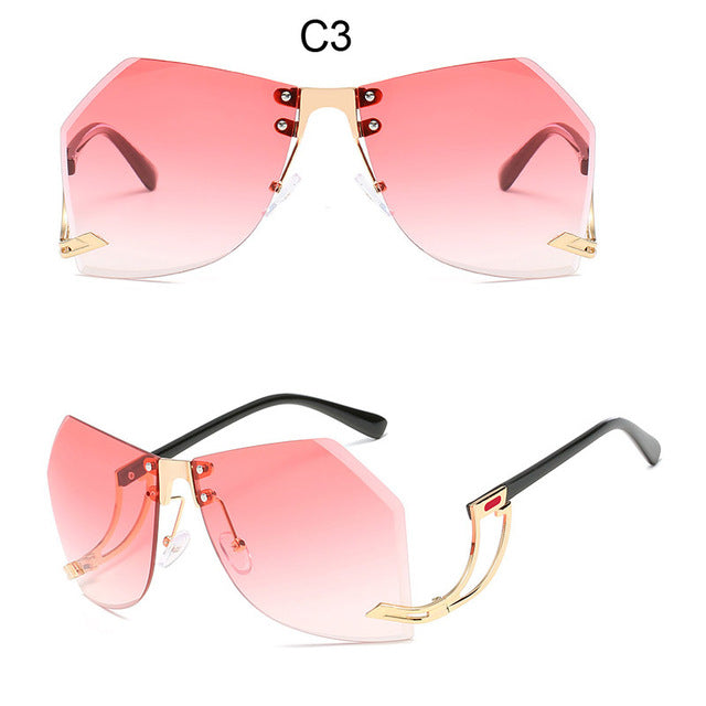 Irregular Rimless Sunglasses