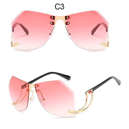 Irregular Rimless Sunglasses