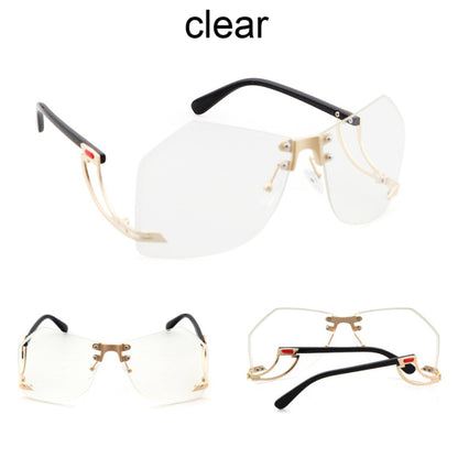 Irregular Rimless Sunglasses