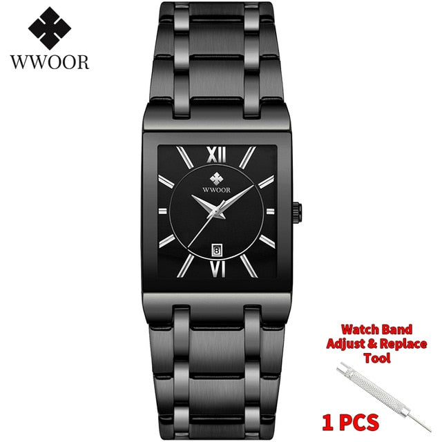 Gold Watch Men Square Watch