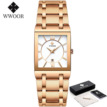 Gold Watch Men Square Watch