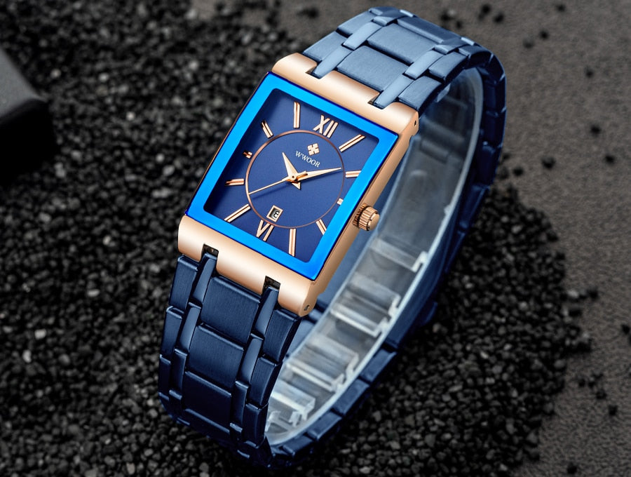 Gold Watch Men Square Watch