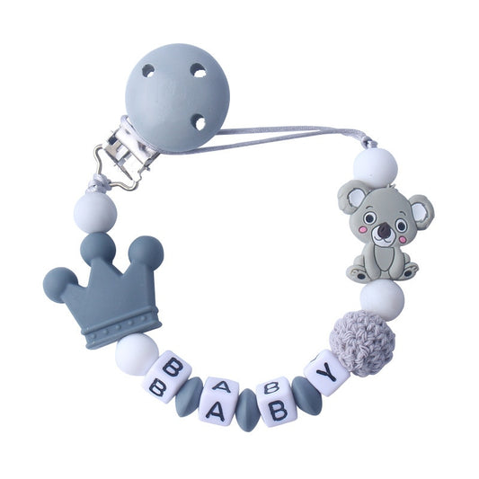 Personalized Name Baby Pacifier Clips Koala Pacifier Chain Holder