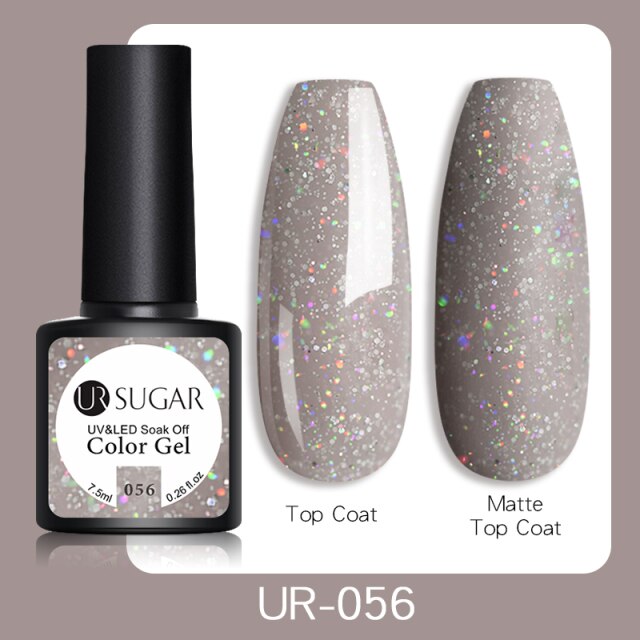 Reflective Glitter UV Gel Nail Polish Rose