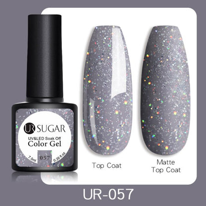 Reflective Glitter UV Gel Nail Polish Rose