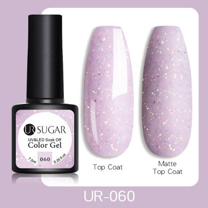 Reflective Glitter UV Gel Nail Polish Rose