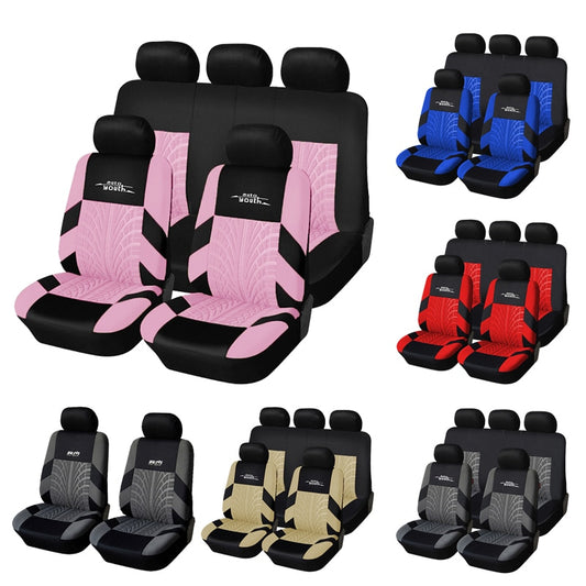 Full Car Seat Covers Set Universal Polyester Fabric