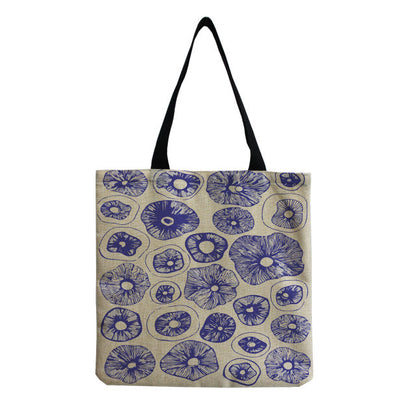 Bright Colors Cartoon Mushroom Printed Bag