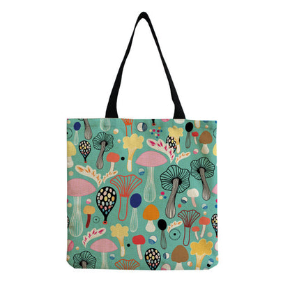 Bright Colors Cartoon Mushroom Printed Bag