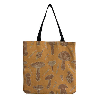 Bright Colors Cartoon Mushroom Printed Bag