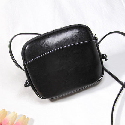 Genuine Leather Small Shell Bag