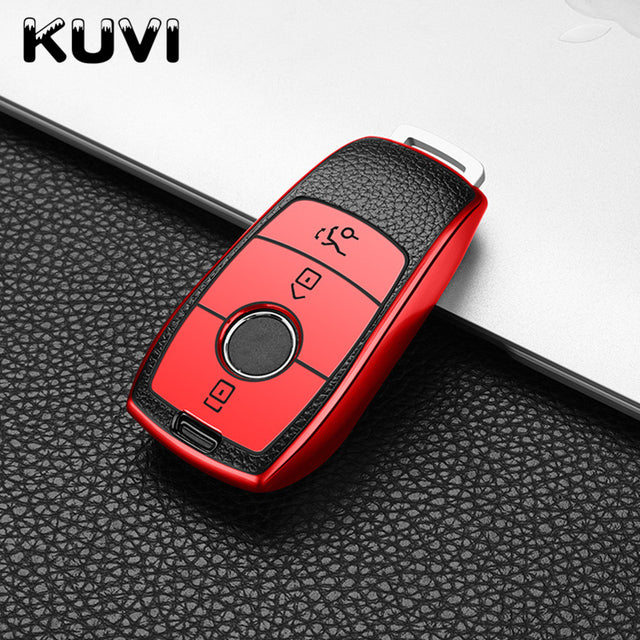 Leather TPU Car Key Fob Case Cover Protector