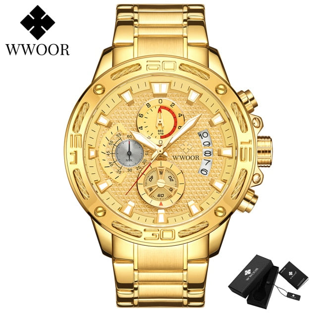 Top Brand Luxury Gold Full Steel Quartz Watch