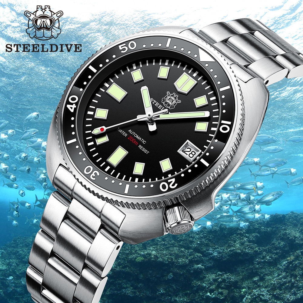 SD1970 Steeldive Brand 44MM Men NH35 Dive Watch with Ceramic Bezel