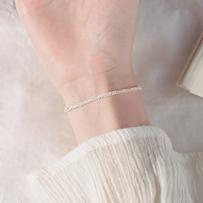 Silver Gypsophila Adjustable Bracelet