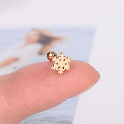 Stainless Steel Mini Stud Earrings Heart Star