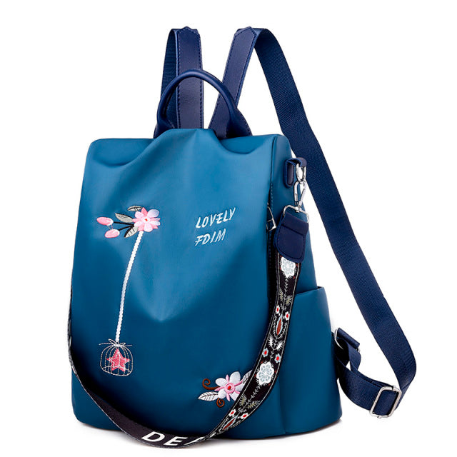 Oxford Women Backpack Fashion Anti-theft