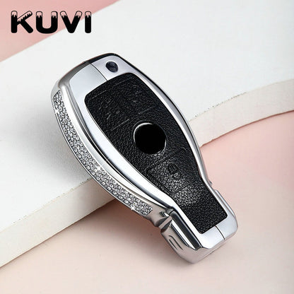 Diamond Zinc Alloy Leather Car Key Bag