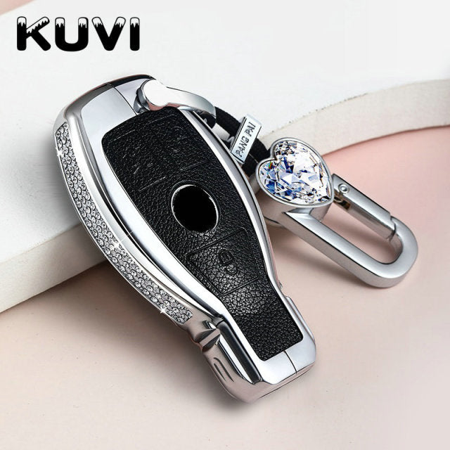 Diamond Zinc Alloy Leather Car Key Bag