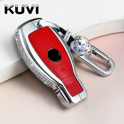 Diamond Zinc Alloy Leather Car Key Bag