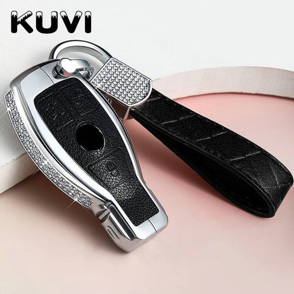 Diamond Zinc Alloy Leather Car Key Bag