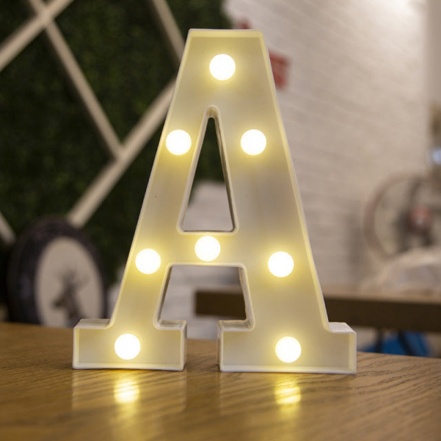 Alphabet Letter LED Lights Luminous Number