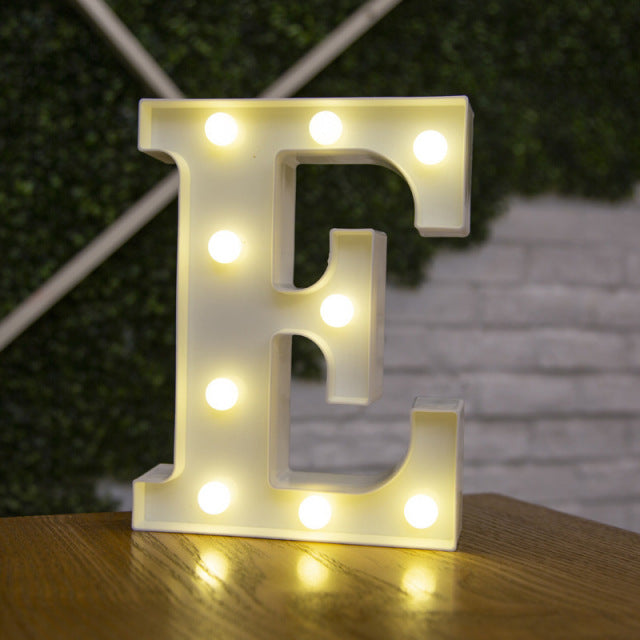 Alphabet Letter LED Lights Luminous Number