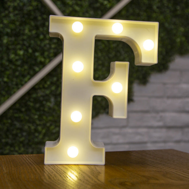 Alphabet Letter LED Lights Luminous Number