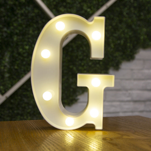 Alphabet Letter LED Lights Luminous Number