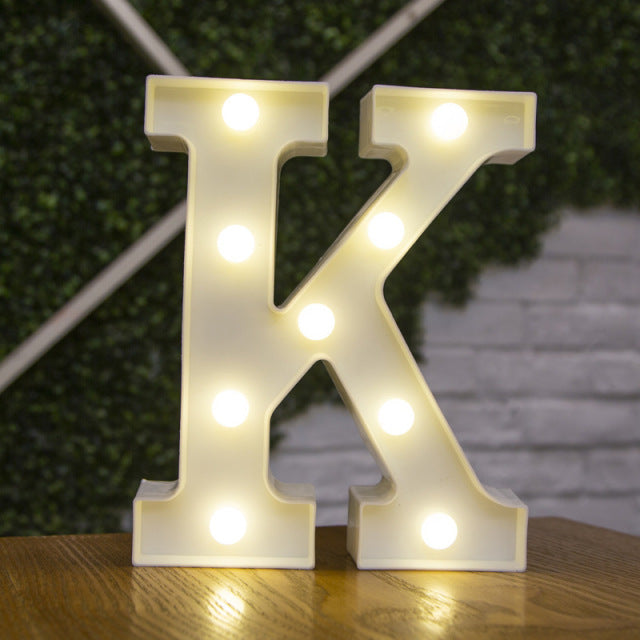 Alphabet Letter LED Lights Luminous Number