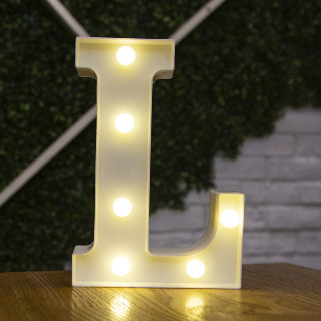 Alphabet Letter LED Lights Luminous Number