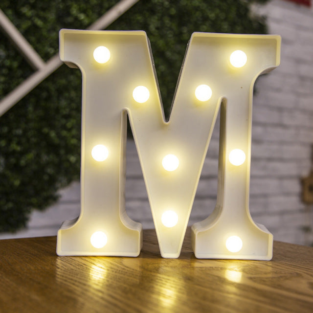 Alphabet Letter LED Lights Luminous Number