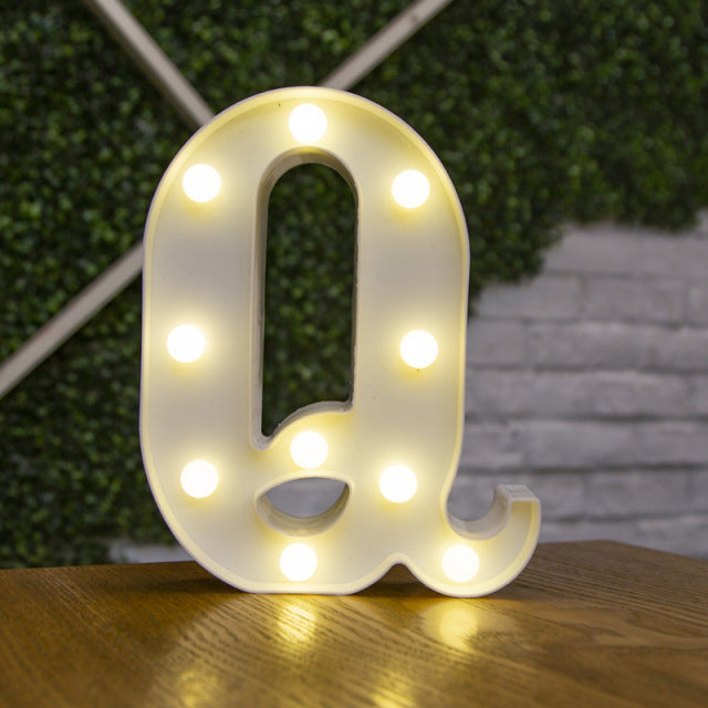 Alphabet Letter LED Lights Luminous Number