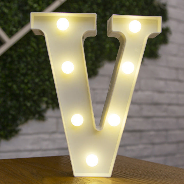 Alphabet Letter LED Lights Luminous Number