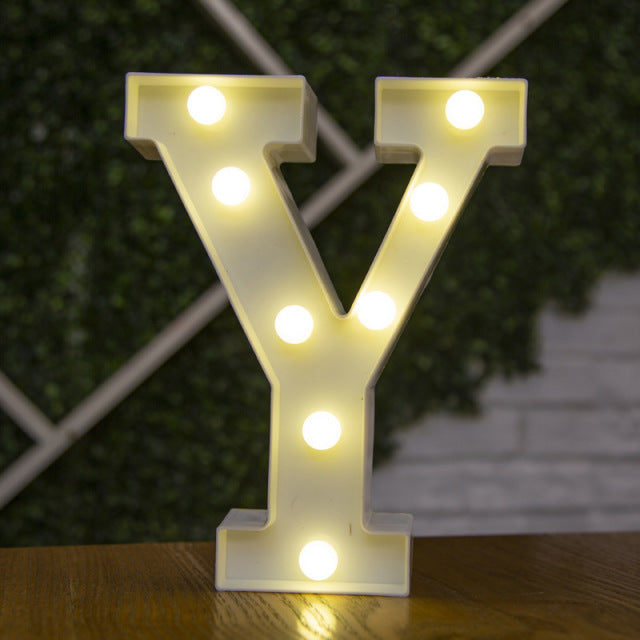 Alphabet Letter LED Lights Luminous Number