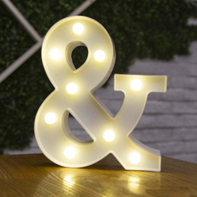 Alphabet Letter LED Lights Luminous Number