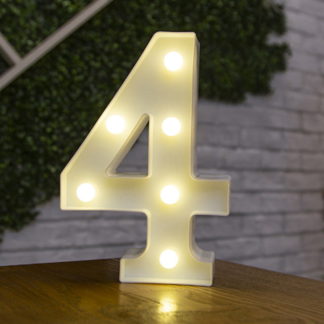 Alphabet Letter LED Lights Luminous Number