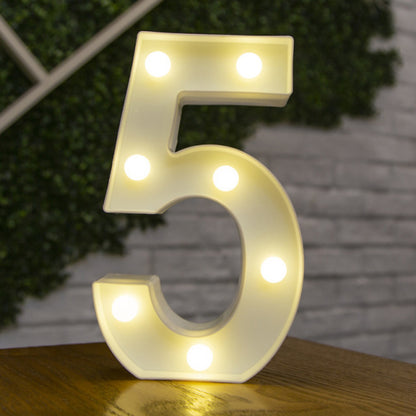 Alphabet Letter LED Lights Luminous Number