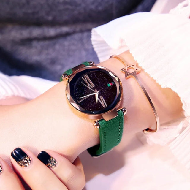 Simple Rose Gold Mesh Luxury  Watch