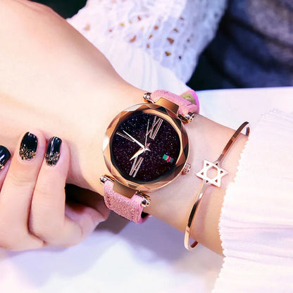 Simple Rose Gold Mesh Luxury  Watch