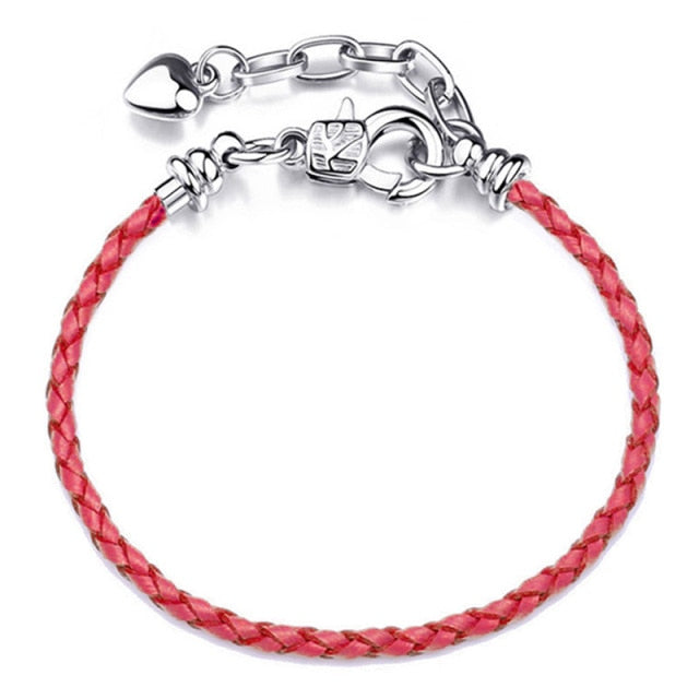 Boosbiy Silver Plated Cute Owl Snake Chain Charm Bracelet